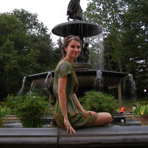 Silk dress Poppy Field